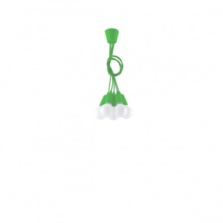 Lampa wisząca DIEGO 5 zielony SL.0583 Sollux