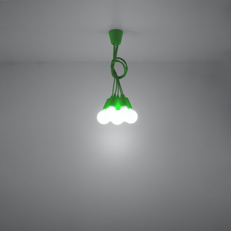 Lampa wisząca DIEGO 5 zielony SL.0583 Sollux
