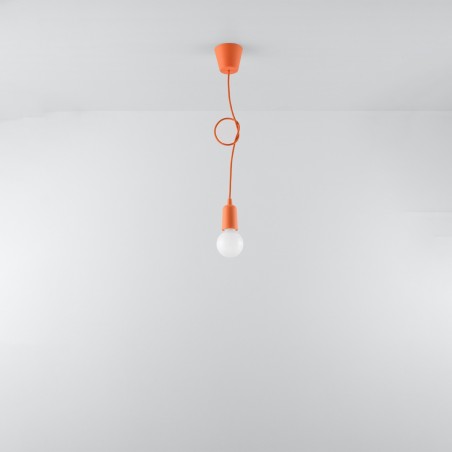 Lampa wisząca DIEGO 1 pomarańczowy SL.0584 Sollux
