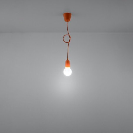 Lampa wisząca DIEGO 1 pomarańczowy SL.0584 Sollux