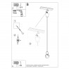 Lampa wisząca DIEGO 1 pomarańczowy SL.0584 Sollux