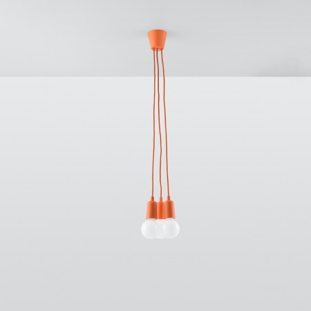Lampa wisząca DIEGO 3 pomarańczowy SL.0585 Sollux