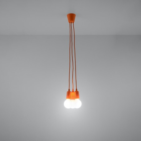 Lampa wisząca DIEGO 3 pomarańczowy SL.0585 Sollux