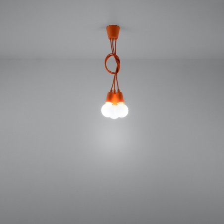 Lampa wisząca DIEGO 3 pomarańczowy SL.0585 Sollux