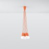 Lampa wisząca DIEGO 5 pomarańczowy SL.0586 Sollux