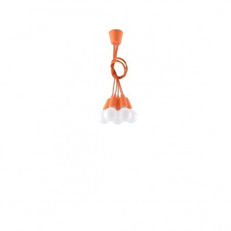 Lampa wisząca DIEGO 5 pomarańczowy SL.0586 Sollux