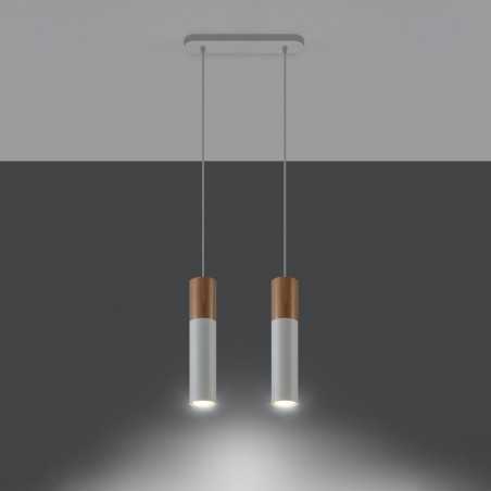 Lampa wisząca PABLO 2 biała SL.0629 Sollux