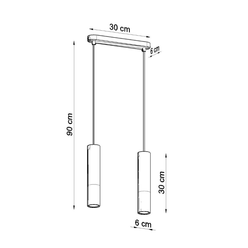 Lampa wisząca PABLO 2 biała SL.0629 Sollux