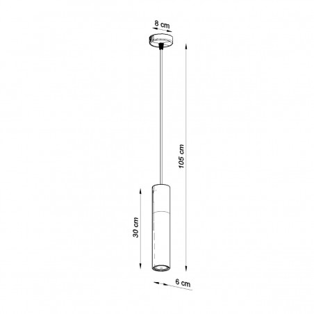 Lampa wisząca PABLO czarna SL.0632 Sollux