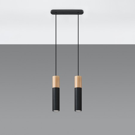 Lampa wisząca PABLO 2 czarna SL.0633 Sollux
