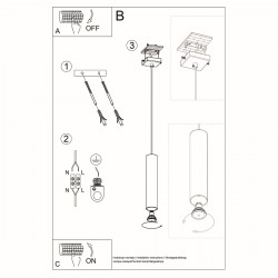 Lampa wisząca LINO 1 SL.0636 Sollux