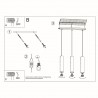 Lampa wisząca LINO 3L SL.0638 Sollux