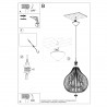 Lampa wisząca APRILLA SL.0639 Sollux