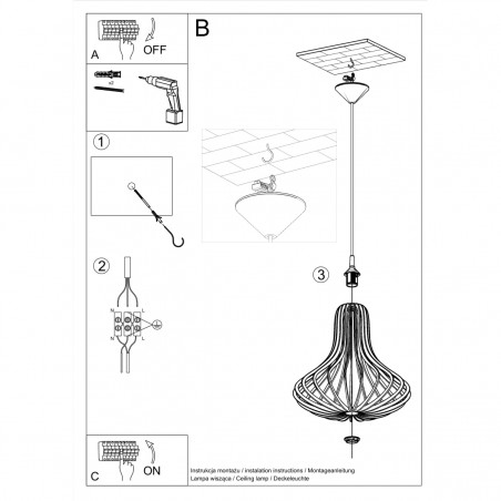 Lampa wisząca ELZA SL.0641 Sollux