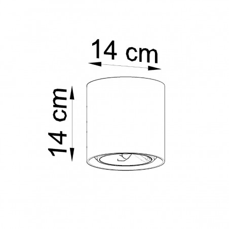 Plafon CULLO 140 beton SL.0645 Sollux