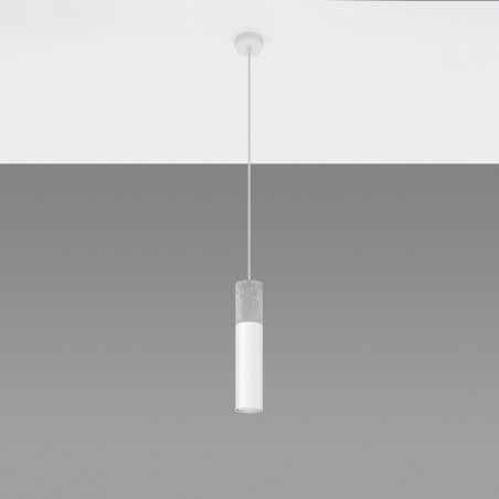 Lampa wisząca BORGIO 1 biały SL.0647 Sollux