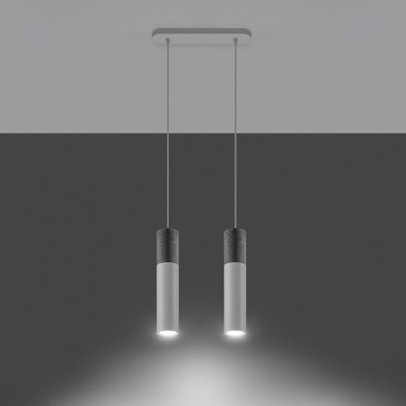 Lampa wisząca BORGIO 2 biały SL.0648 Sollux