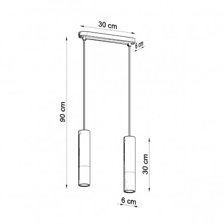 Lampa wisząca BORGIO 2 biały SL.0648 Sollux