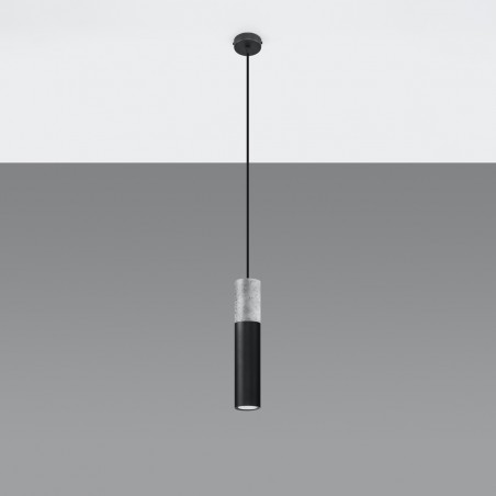 Lampa wisząca BORGIO 1 czarny SL.0650 Sollux
