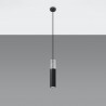 Lampa wisząca BORGIO 1 czarny SL.0650 Sollux