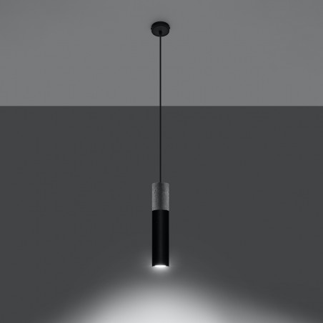 Lampa wisząca BORGIO 1 czarny SL.0650 Sollux