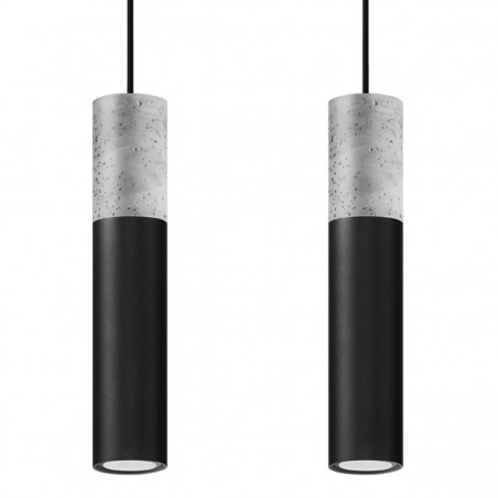 Lampa wisząca BORGIO 2 czarny SL.0651 Sollux