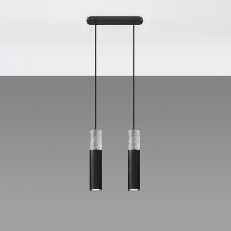 Lampa wisząca BORGIO 2 czarny SL.0651 Sollux