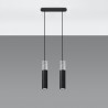 Lampa wisząca BORGIO 2 czarny SL.0651 Sollux