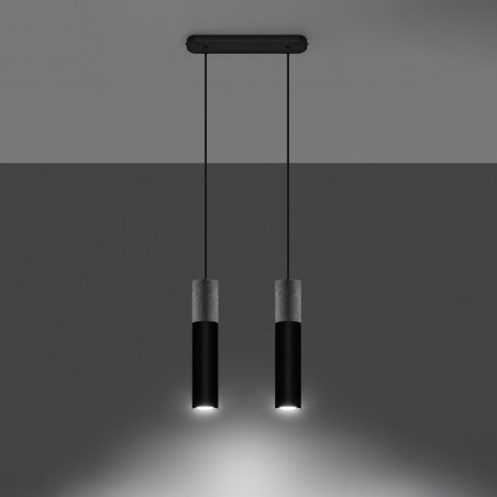 Lampa wisząca BORGIO 2 czarny SL.0651 Sollux