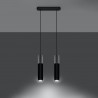 Lampa wisząca BORGIO 2 czarny SL.0651 Sollux