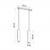 Lampa wisząca BORGIO 2 czarny SL.0651 Sollux