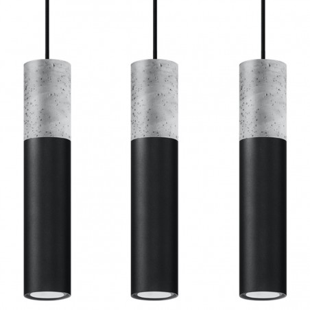 Lampa wisząca BORGIO 3L czarny SL.0652 Sollux