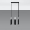Lampa wisząca BORGIO 3L czarny SL.0652 Sollux