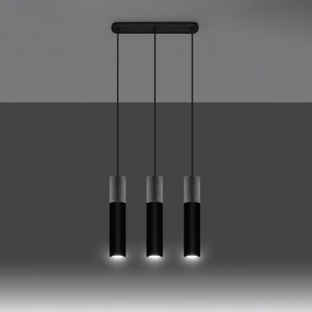 Lampa wisząca BORGIO 3L czarny SL.0652 Sollux