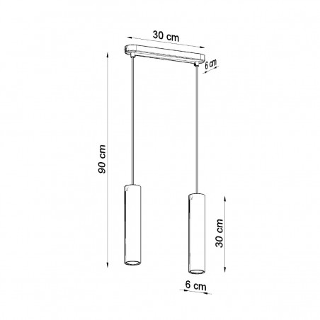 Lampa wisząca LUVO 2 SL.0654 Sollux