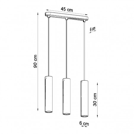 Lampa wisząca LUVO 3L SL.0655 Sollux