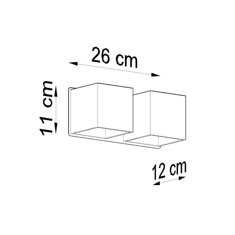 Kinkiet QUAD 2 biały SL.0656 Sollux