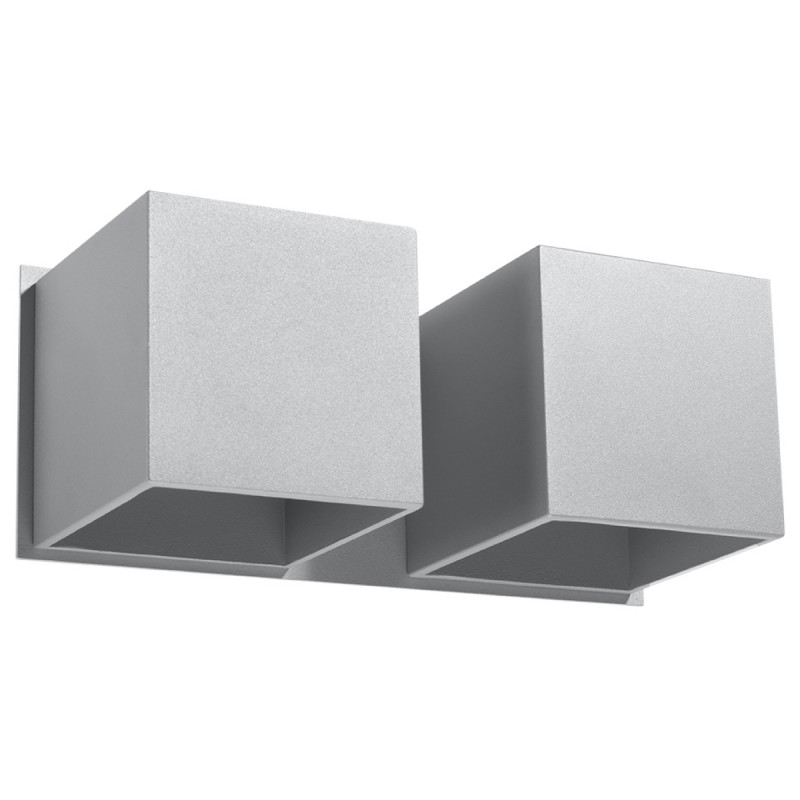 Kinkiet QUAD 2 szary SL.0658 Sollux