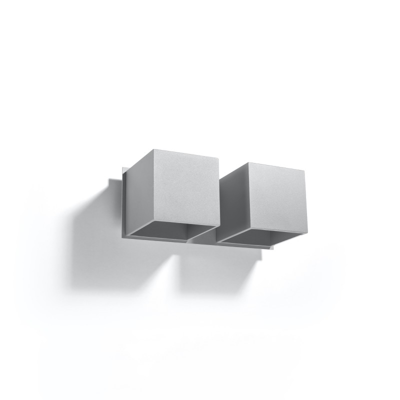 Kinkiet QUAD 2 szary SL.0658 Sollux