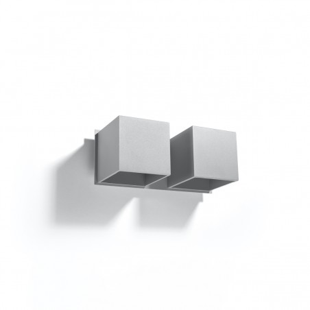 Kinkiet QUAD 2 szary SL.0658 Sollux
