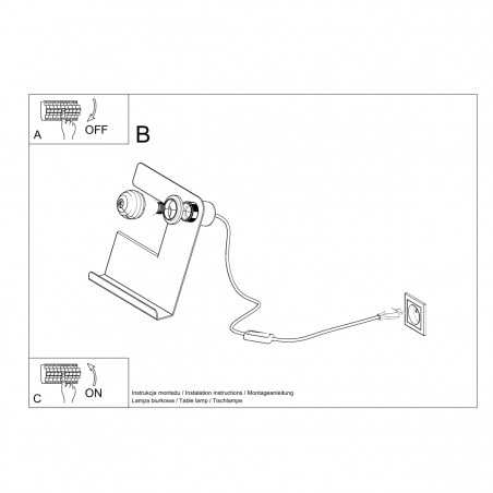 Lampa biurkowa INCLINE biała SL.0668 Sollux