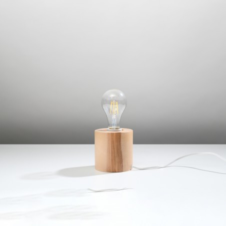 Lampa biurkowa SALGADO naturalne drewno SL.0674 Sollux