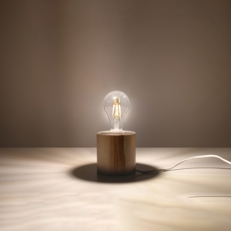 Lampa biurkowa SALGADO naturalne drewno SL.0674 Sollux