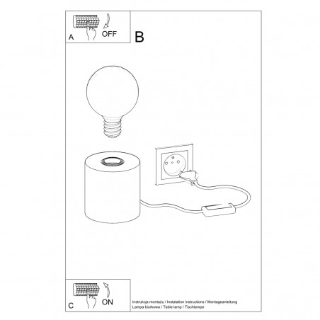 Lampa biurkowa SALGADO naturalne drewno SL.0674 Sollux