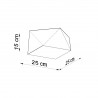 Plafon HEXA 25 czarny SL.0687 Sollux