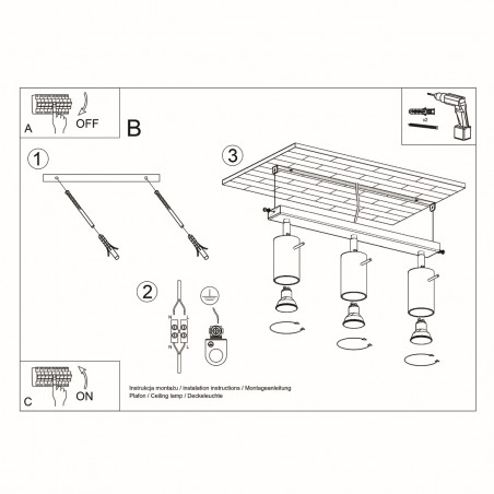 Plafon RING 3 chrom SL.0729 Sollux