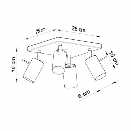 Plafon RING 4 chrom SL.0730 Sollux