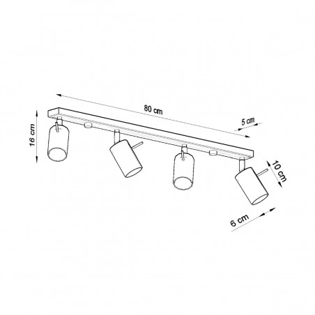 Plafon RING 4L chrom SL.0731 Sollux