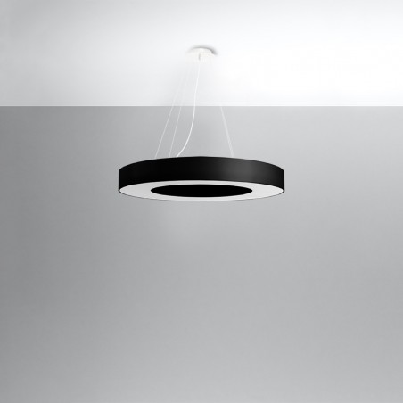 Żyrandol SATURNO SLIM 70 czarny SL.0754 Sollux