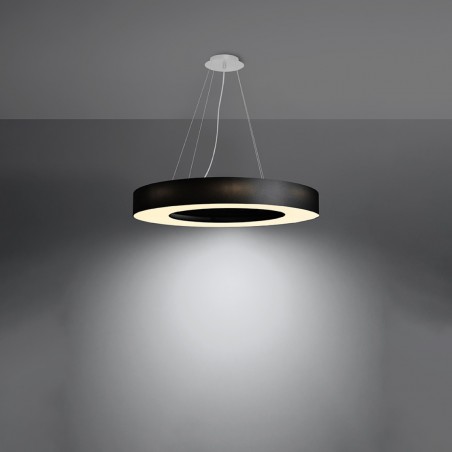 Żyrandol SATURNO SLIM 70 czarny SL.0754 Sollux